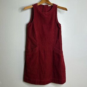 Marine Layer 100% Cotton Florence Corduroy Red Shift Dress Size XS